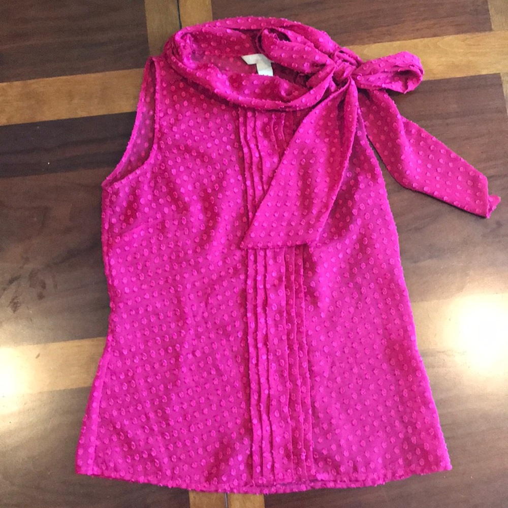 Banana republic red polka dot blouse